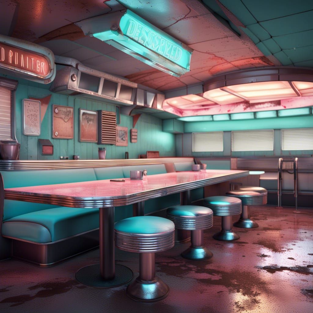 Deserted 50's Diner