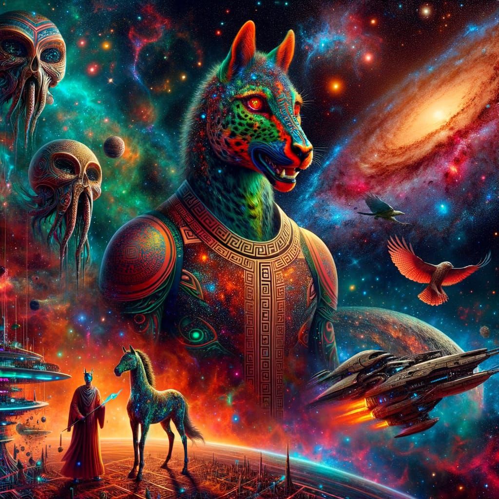 Surreal Cosmic Hybrid Reveals Distant Galaxy Secrets in Fier...