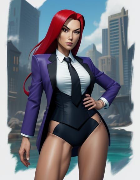 Fantastical Jessie in Business Formal and Swimsuit, Intricat...