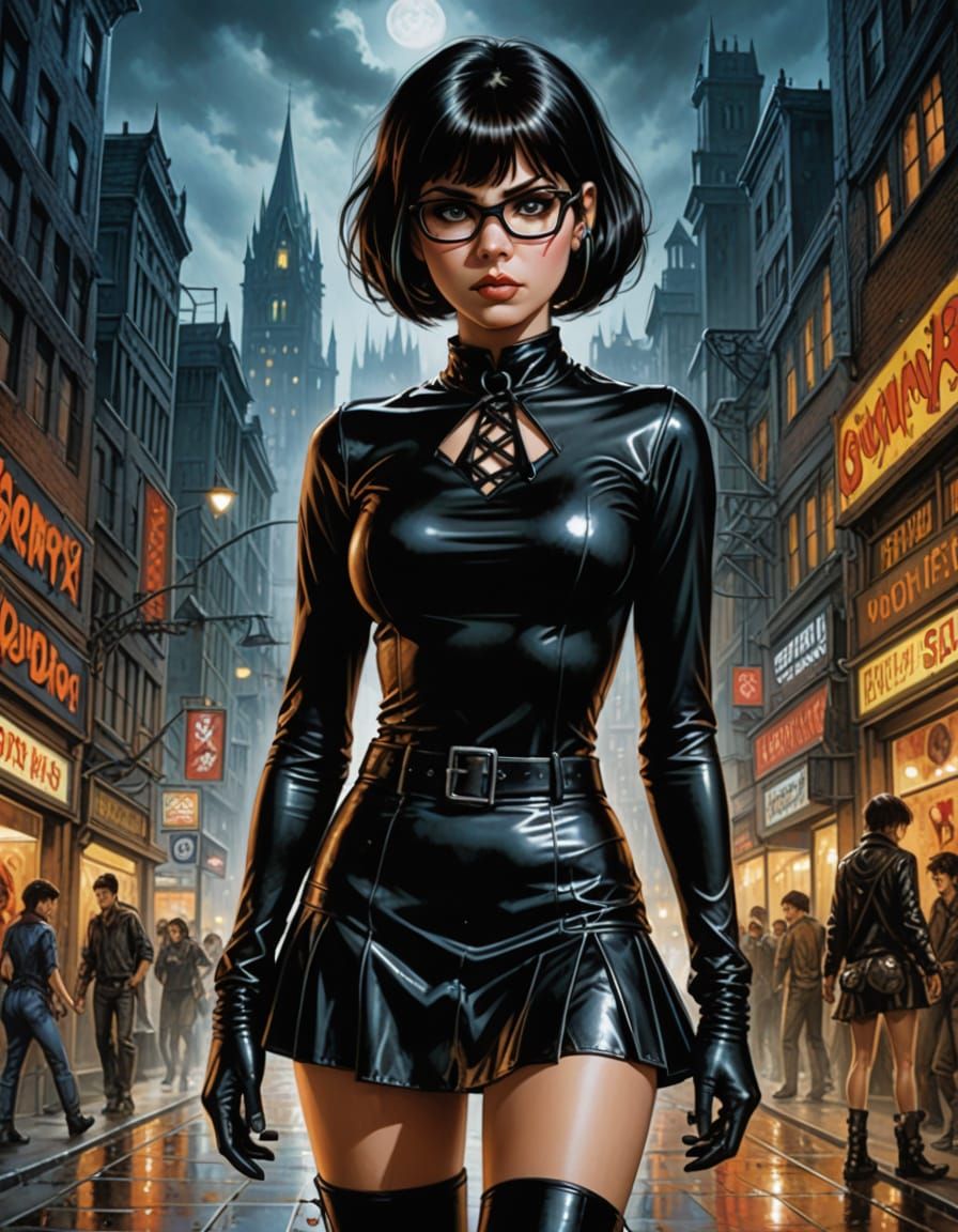 Goth Velma in Latex by Master Illustrators