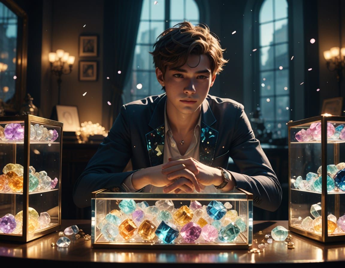 Glowing Jewelry: Anime-Inspired 3D Art