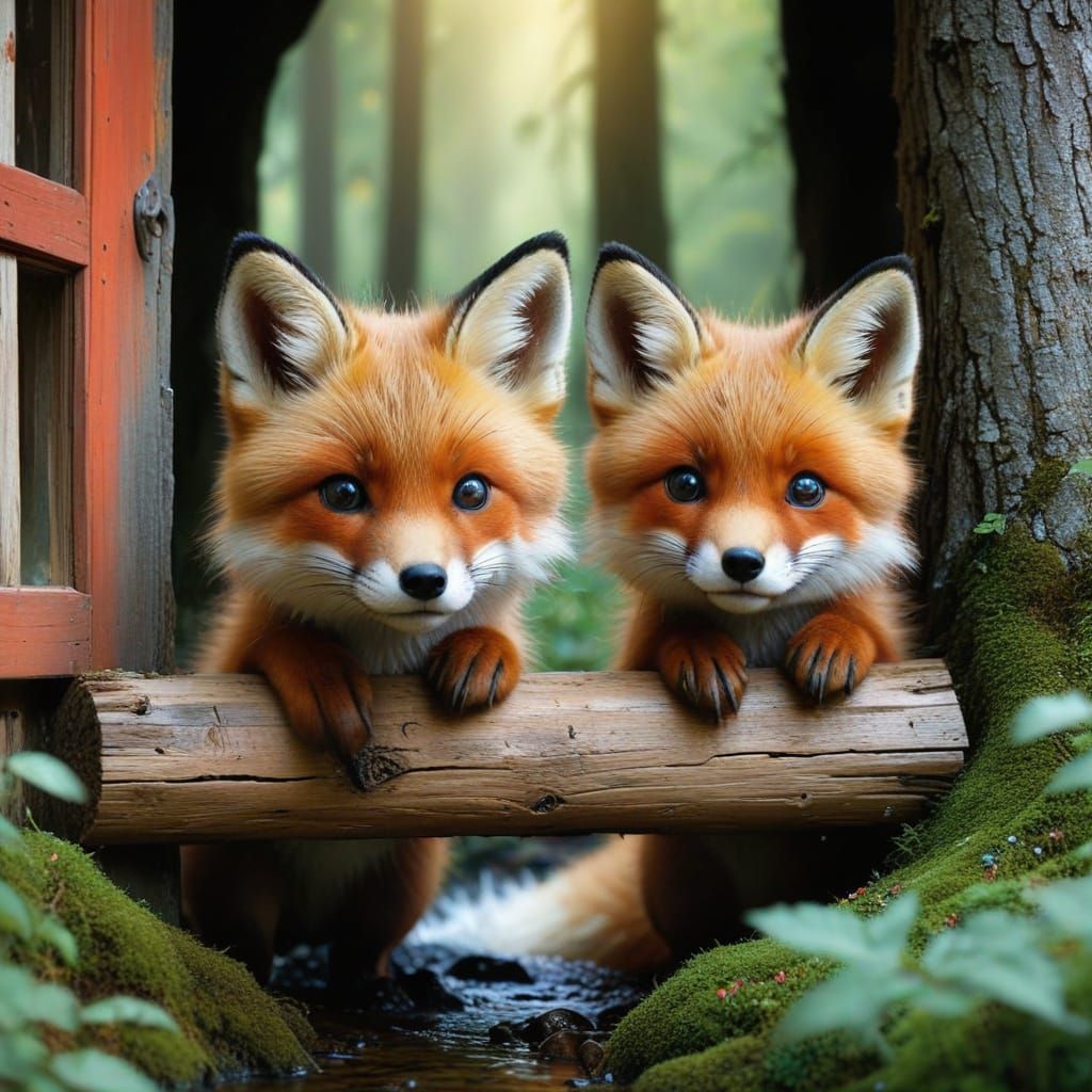 Surreal Hide-and-Seek Scene in Australian Landscape