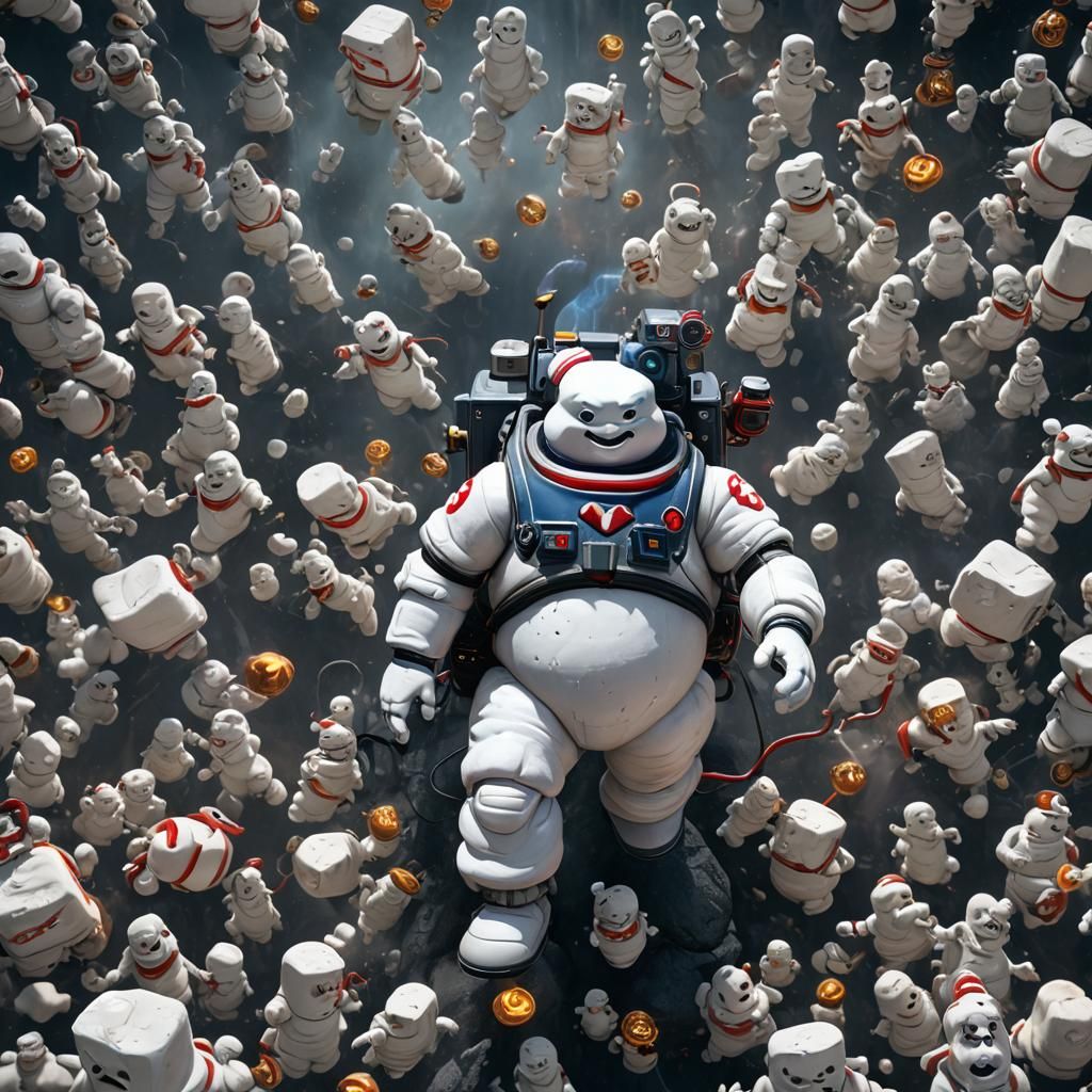 Ghostbusters Stay Puft Marshmallow Man: Detailed Matte Paint...