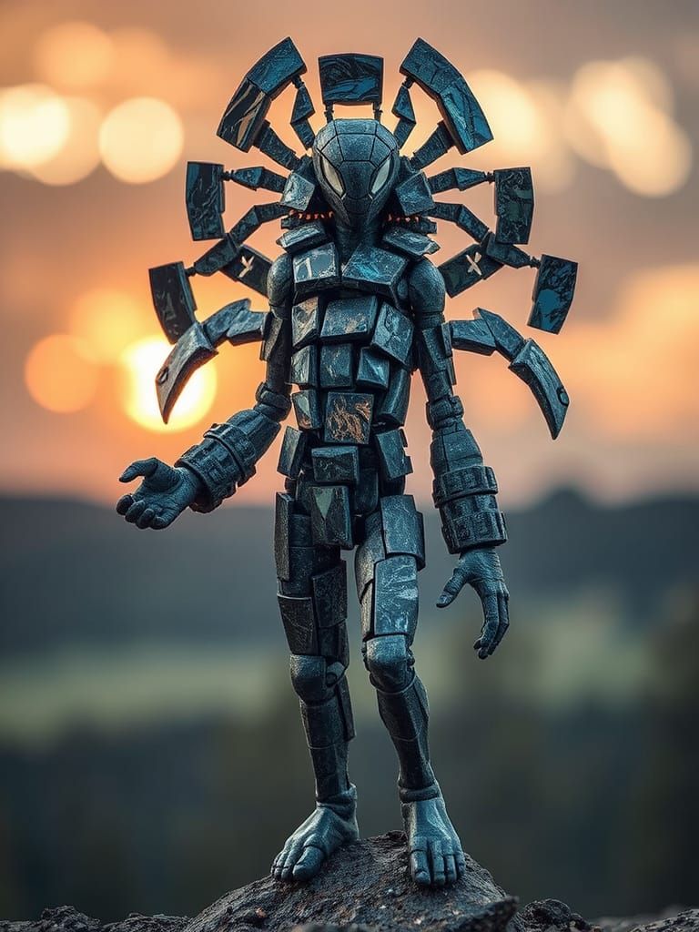 Wild Spirit of Cubist Energy in Ethereal Light