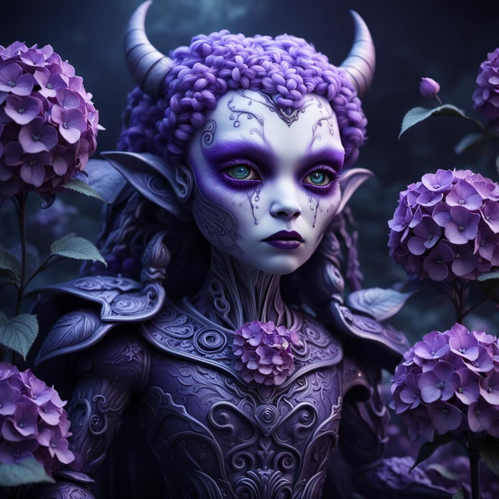 Demonic Porcelain Extraterrestrial Doll in Detailed Matte St...