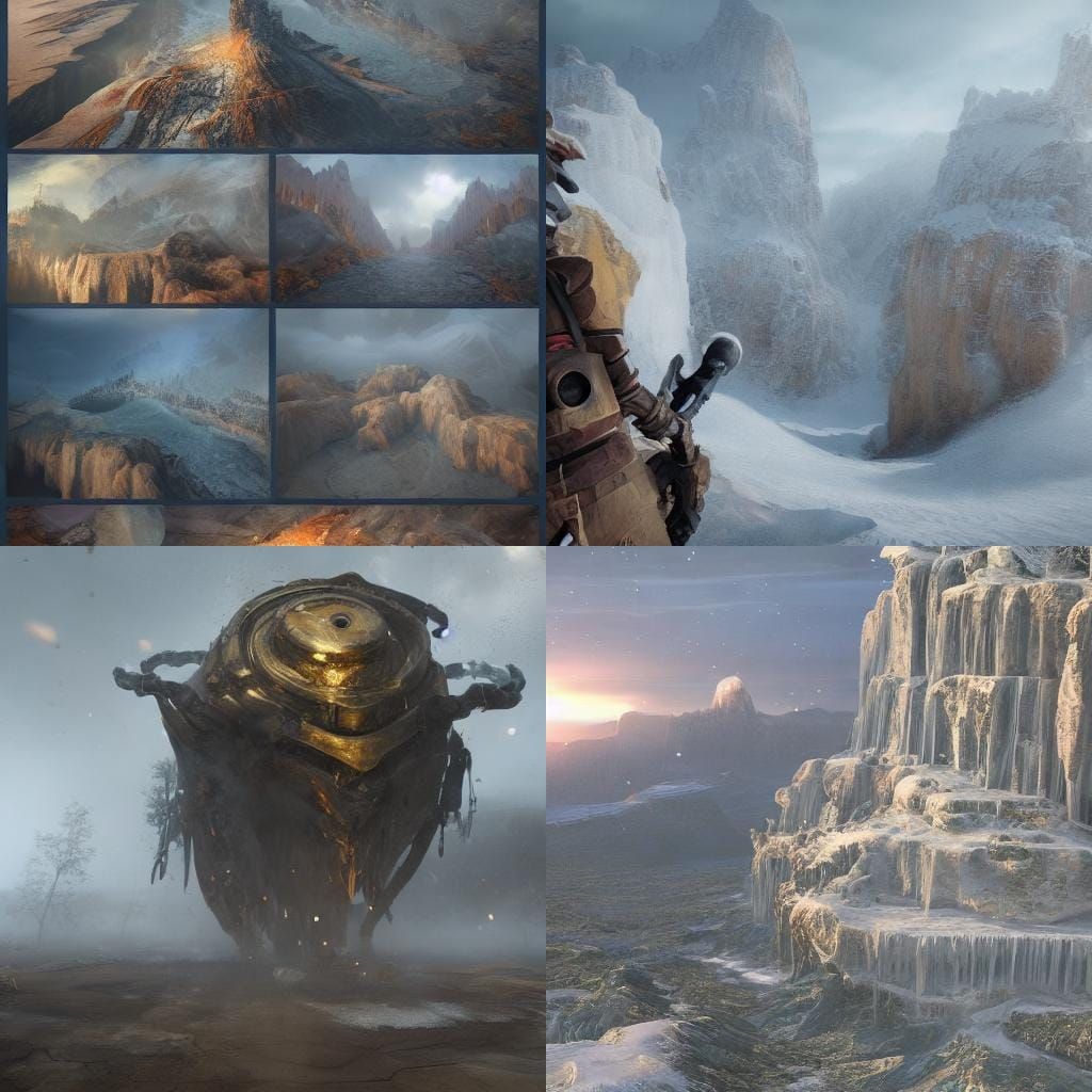 Golden Key Opens Portal in Humorous Matte Painting