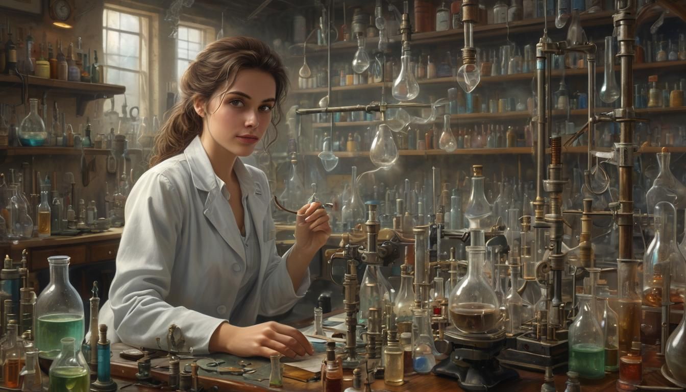 Scientist's Groundbreaking Discovery: Ethereal Fantasy Labor...