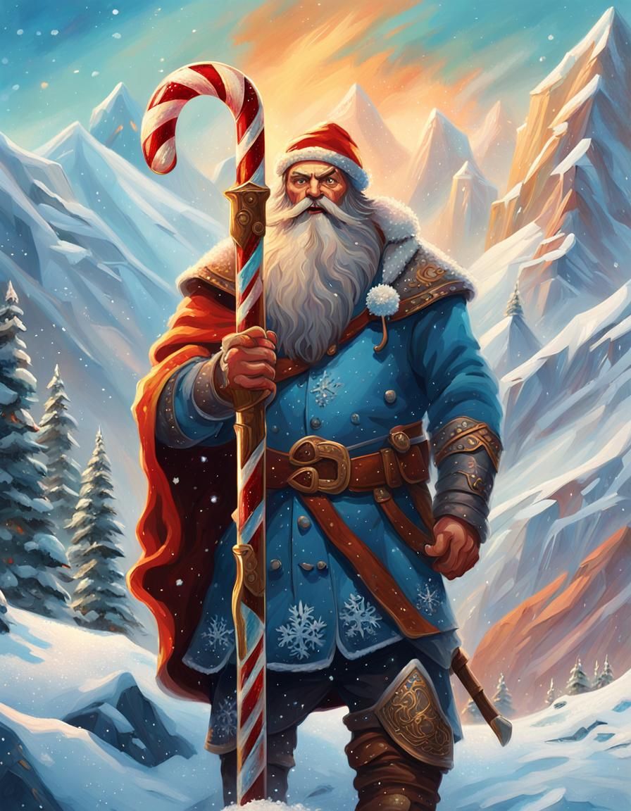 Dwarf Warrior with Candy Cane Axe