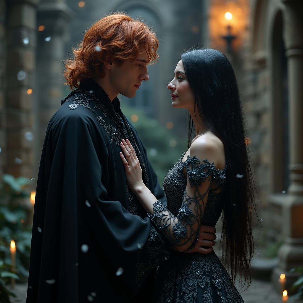 Ronald Weasley Enchanted in Whimsical Black Wedding Attire