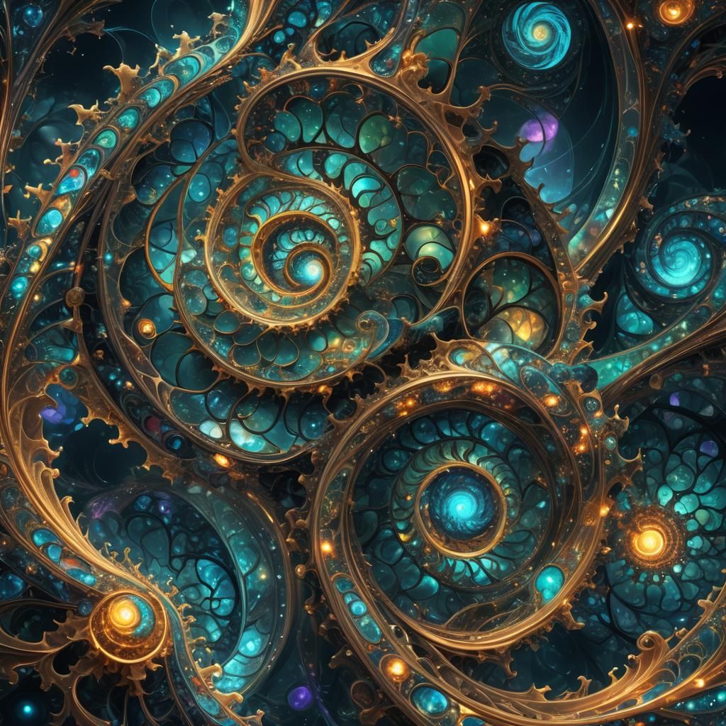 Cosmic Surrealism: Infinite Fractal Cities of Light