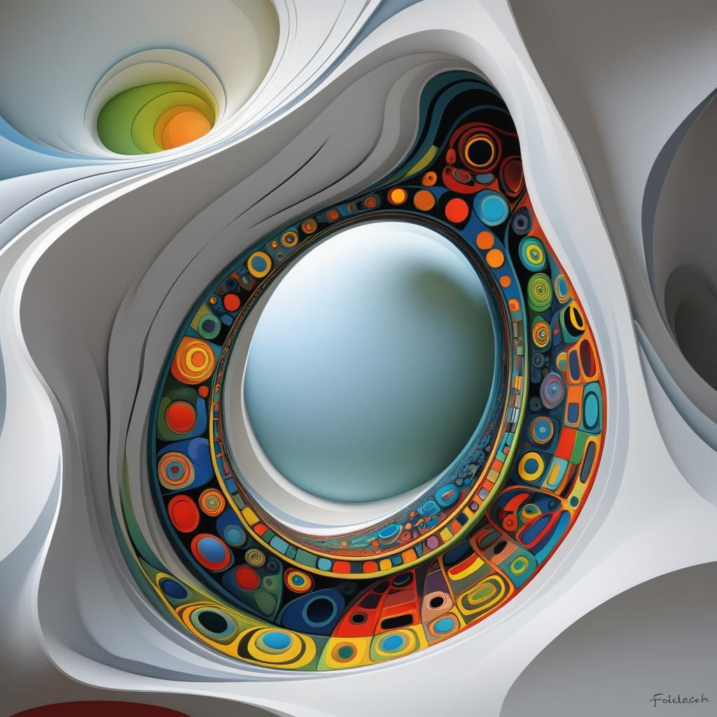 Abstract Fractal Wave Function in Organic Style