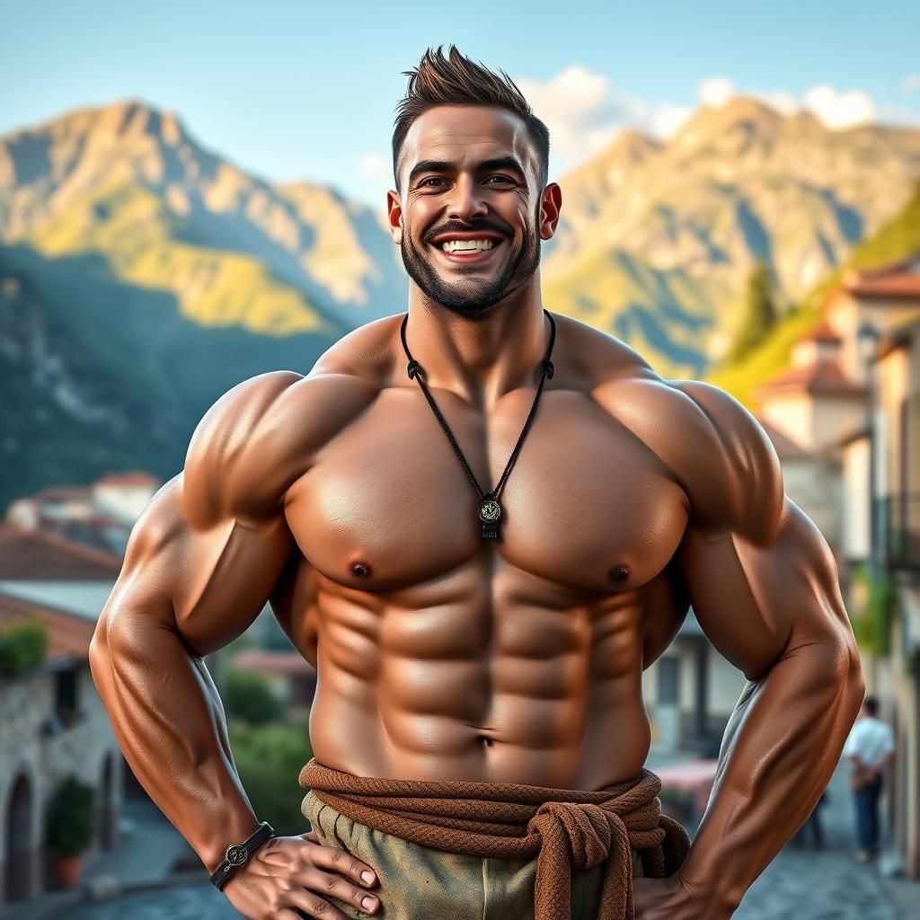 Andorran Man in Traditional Dress, 3D Rendered