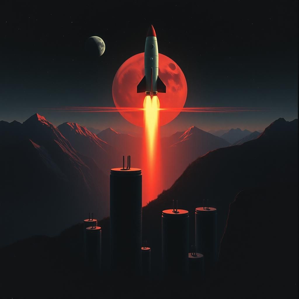 Grenzinger in Film Noir Style with Floating Cylinders