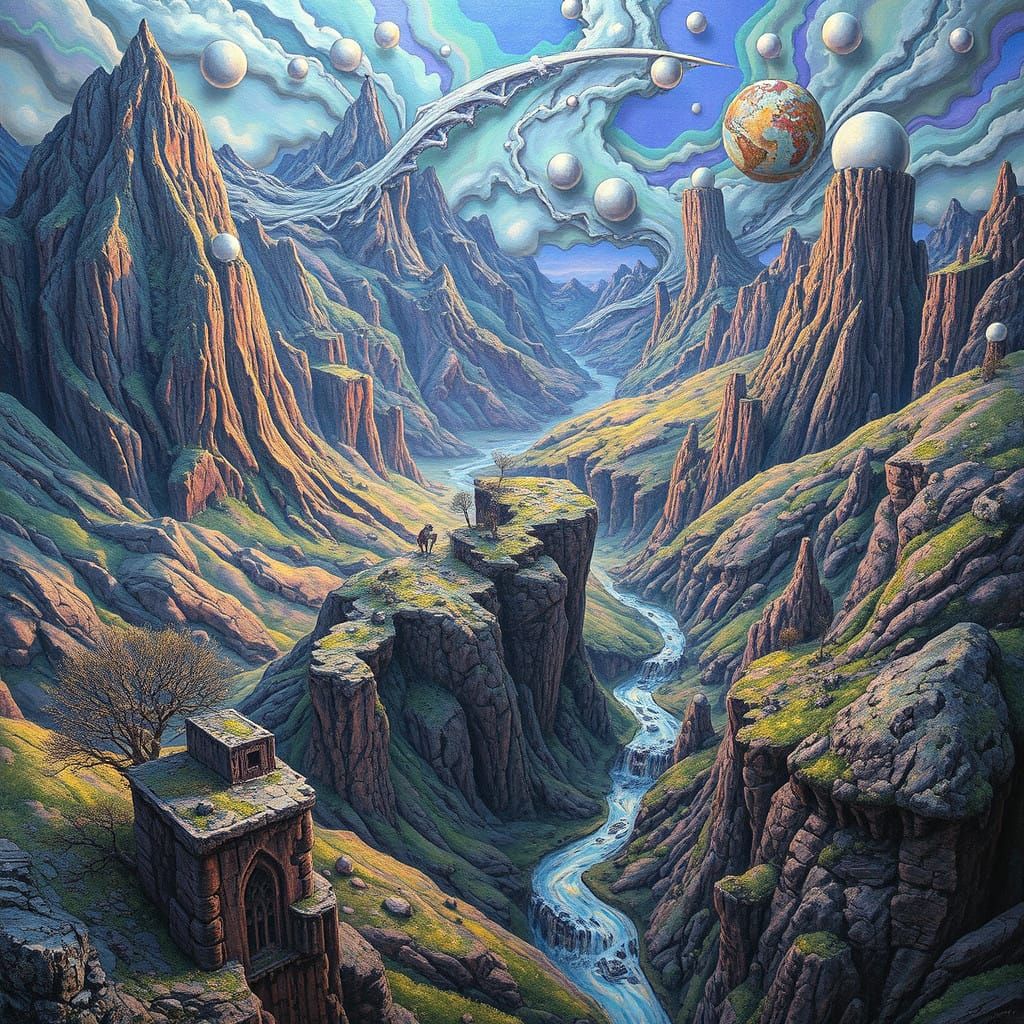 Bizarre Infinity Mosaic in Vibrant Iridescent Colors