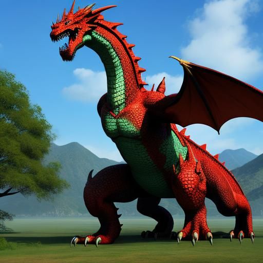 Giant Dragon Generated by AI