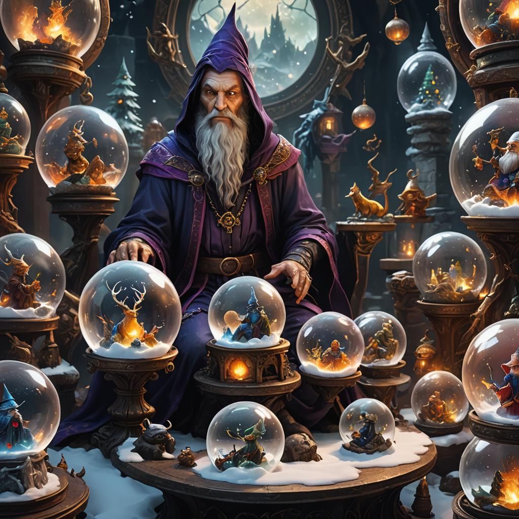 Evil Wizard's Snow Globe Creature Collection