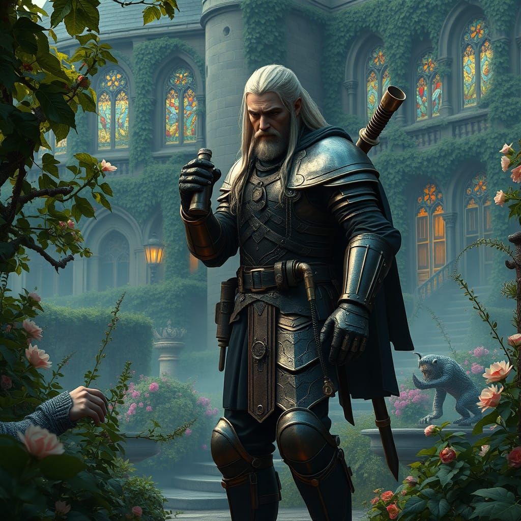 Diesel Punk Legolas in Highgarden's Enchanted Gardens
