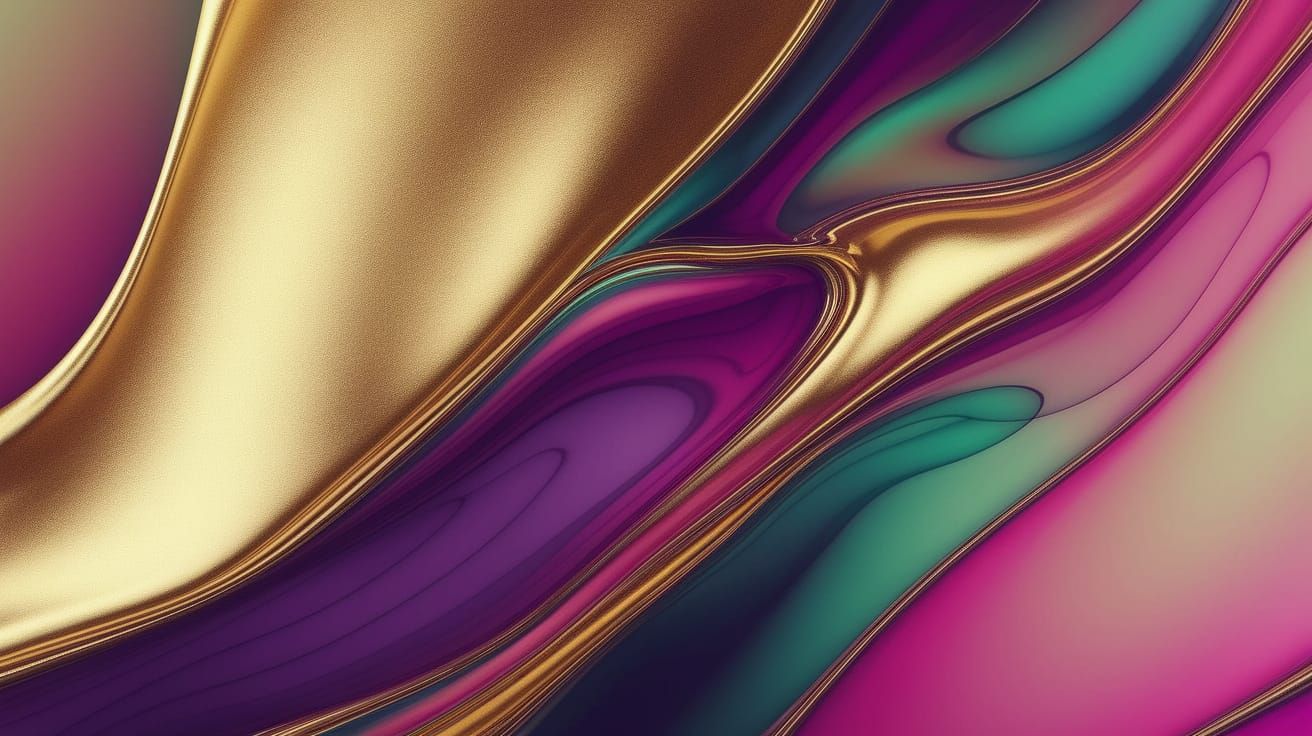 Vibrant Iridescent Abstract Art