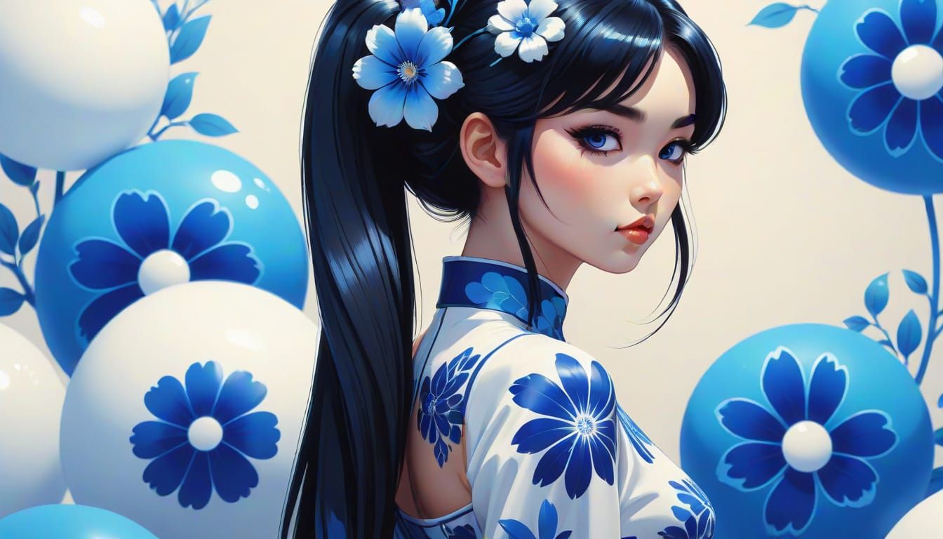 Ilya Kuvshinov and Sakimichan style. A confident woman with ...