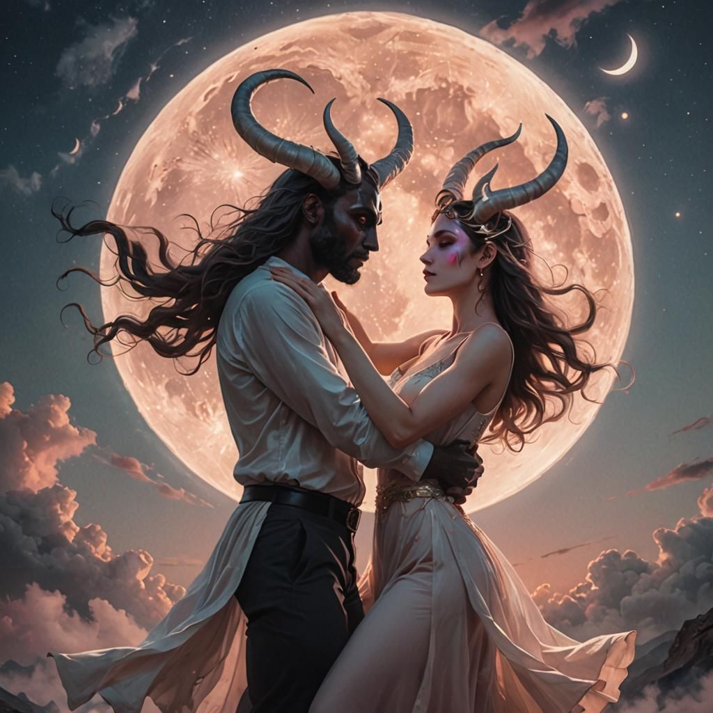 Enchanting Dance with a Devil Under Pale Moon
