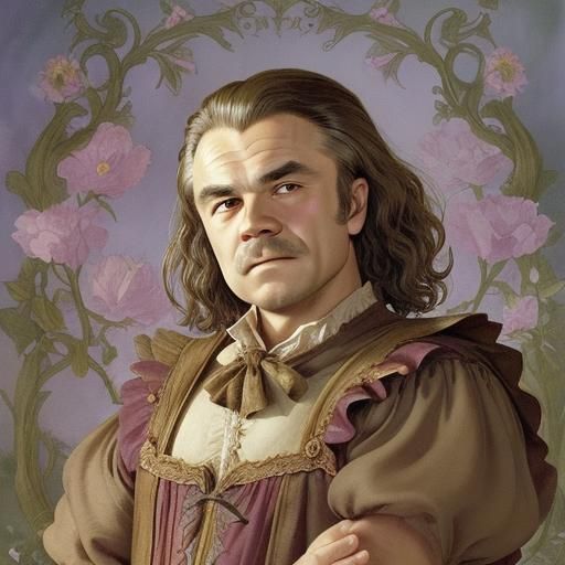 Filius Flitwick in Floral Frock, Fantasy Art