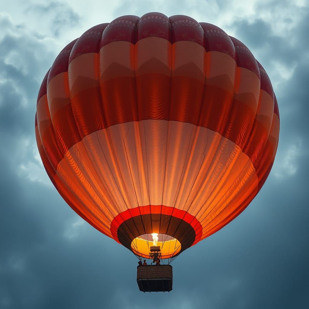 Majestic Hot Air Balloon with Transparent Gondola