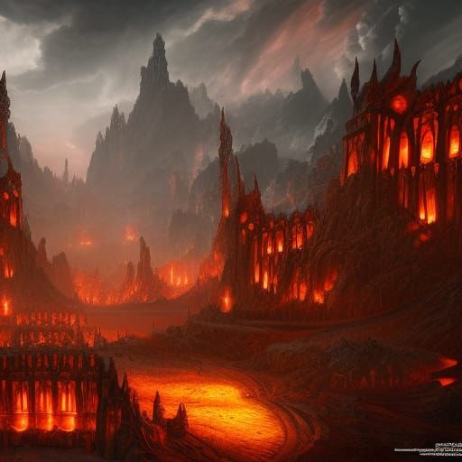 Fantastical Gates of Hell Concept Art