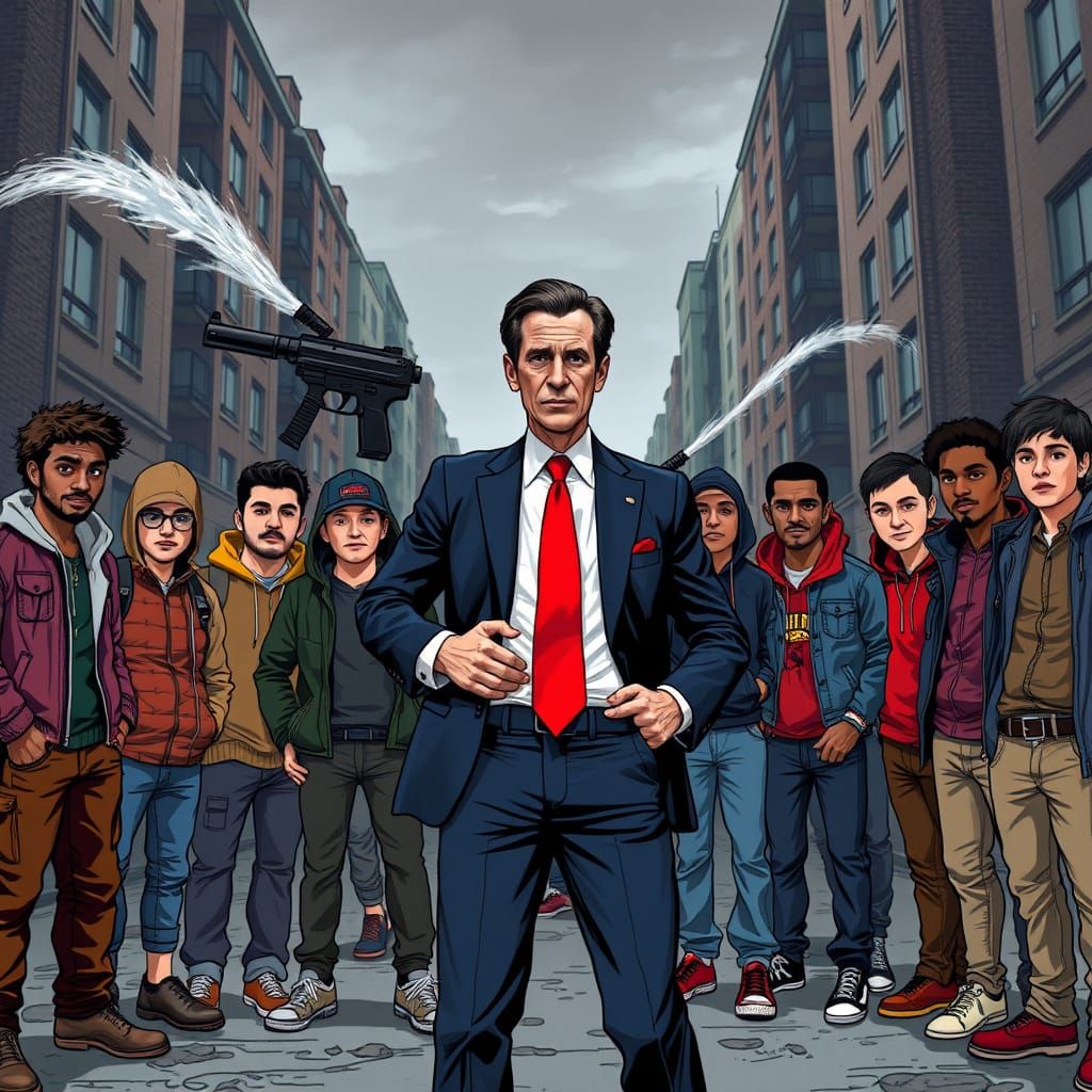 Tense Confrontation in Parisian Banlieue: Young Men Unite Ag...