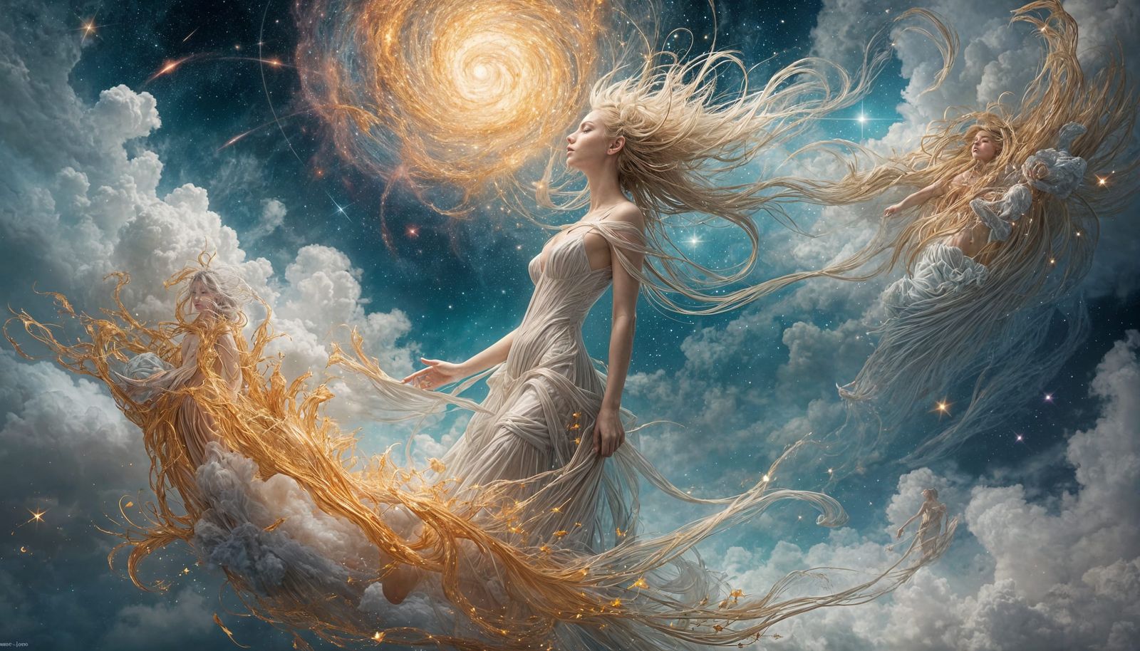 Ethereal Being Amidst Stellar Winds