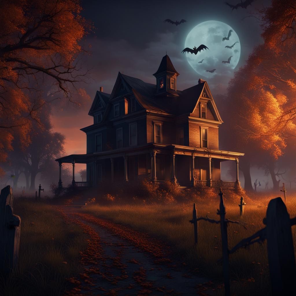 Halloween Night of the Living Dead: Detailed Matte Painting