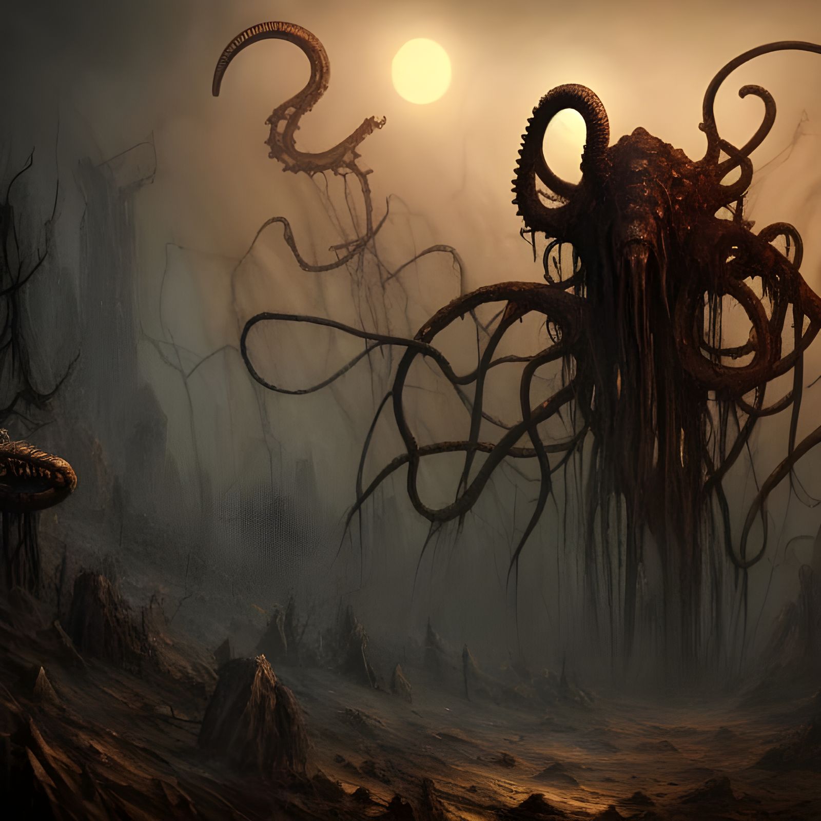 Dark Post-Apocalyptic World Ruined by Elder God