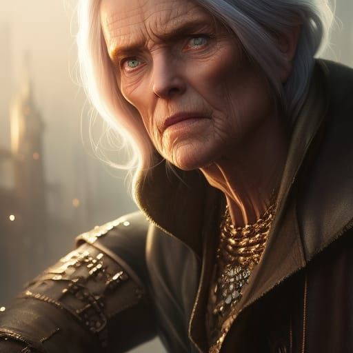 Hyperrealistic Portrait of a Disfigured Old Mage