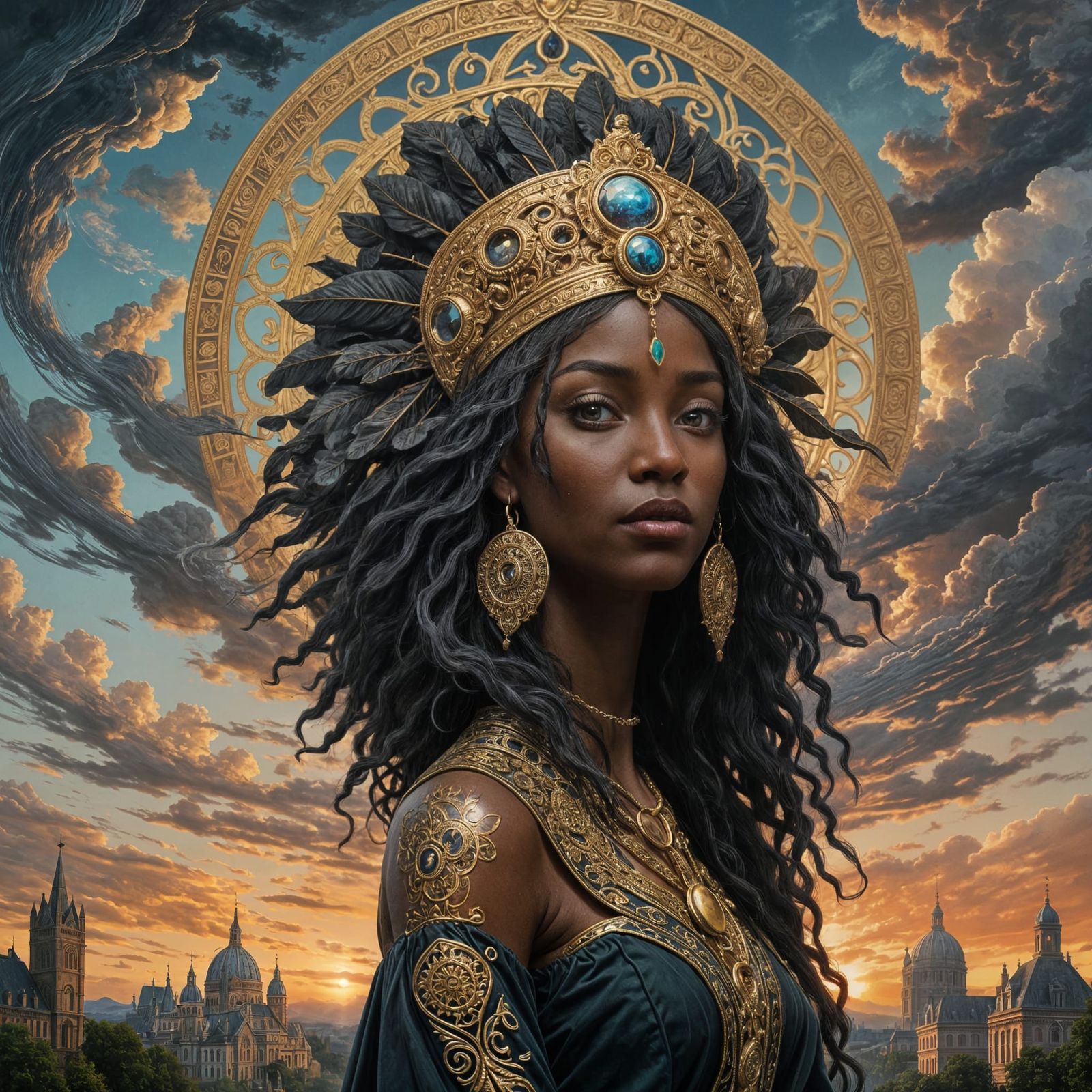 Black Woman as Mona Lisa: Digital Masterpiece