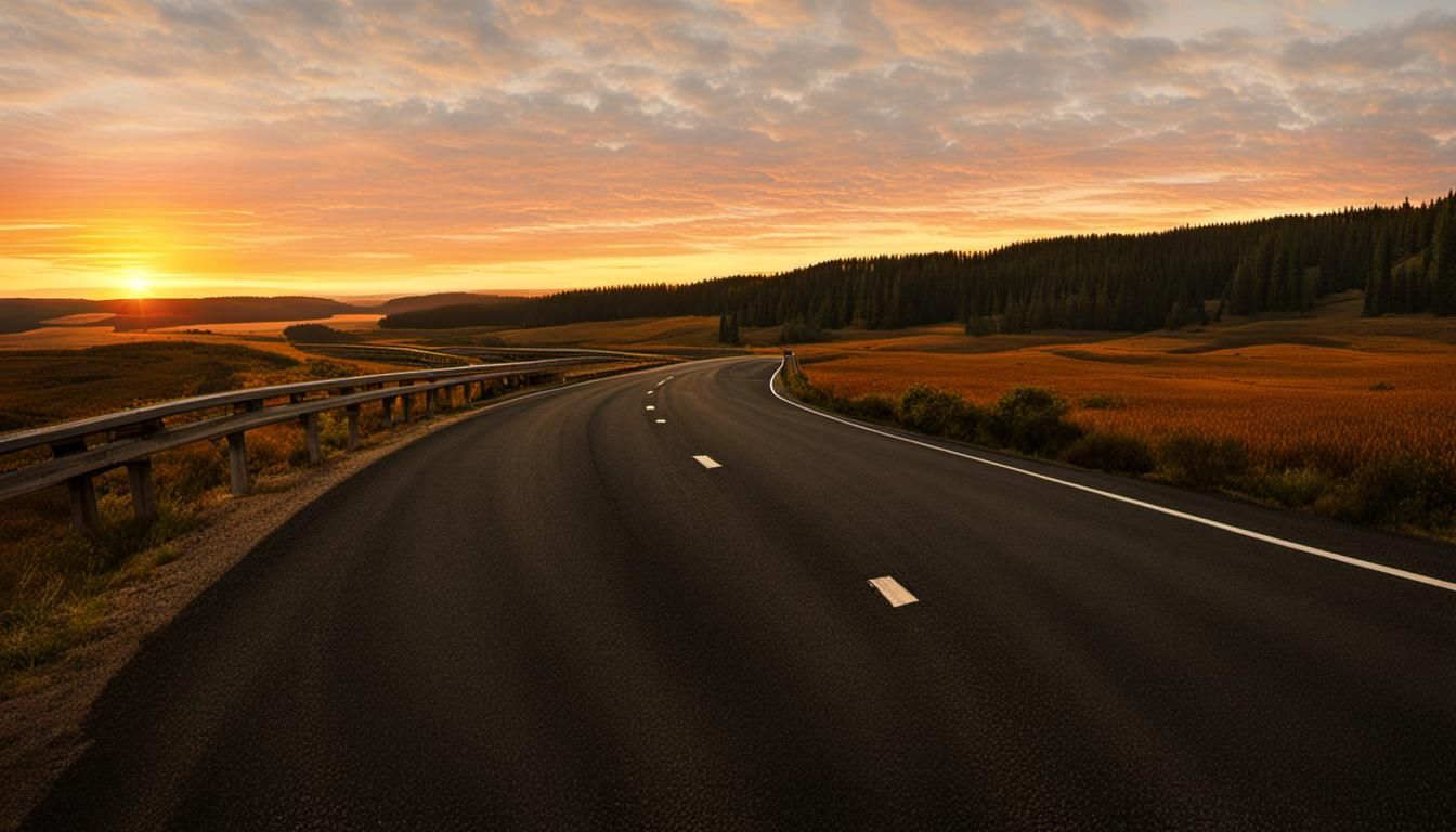 Highway to the Past: A Beautiful Sunset