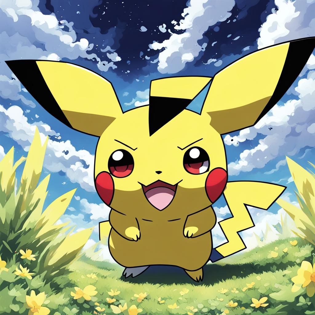 Anime-Style Pokémon Pichu Illustration
