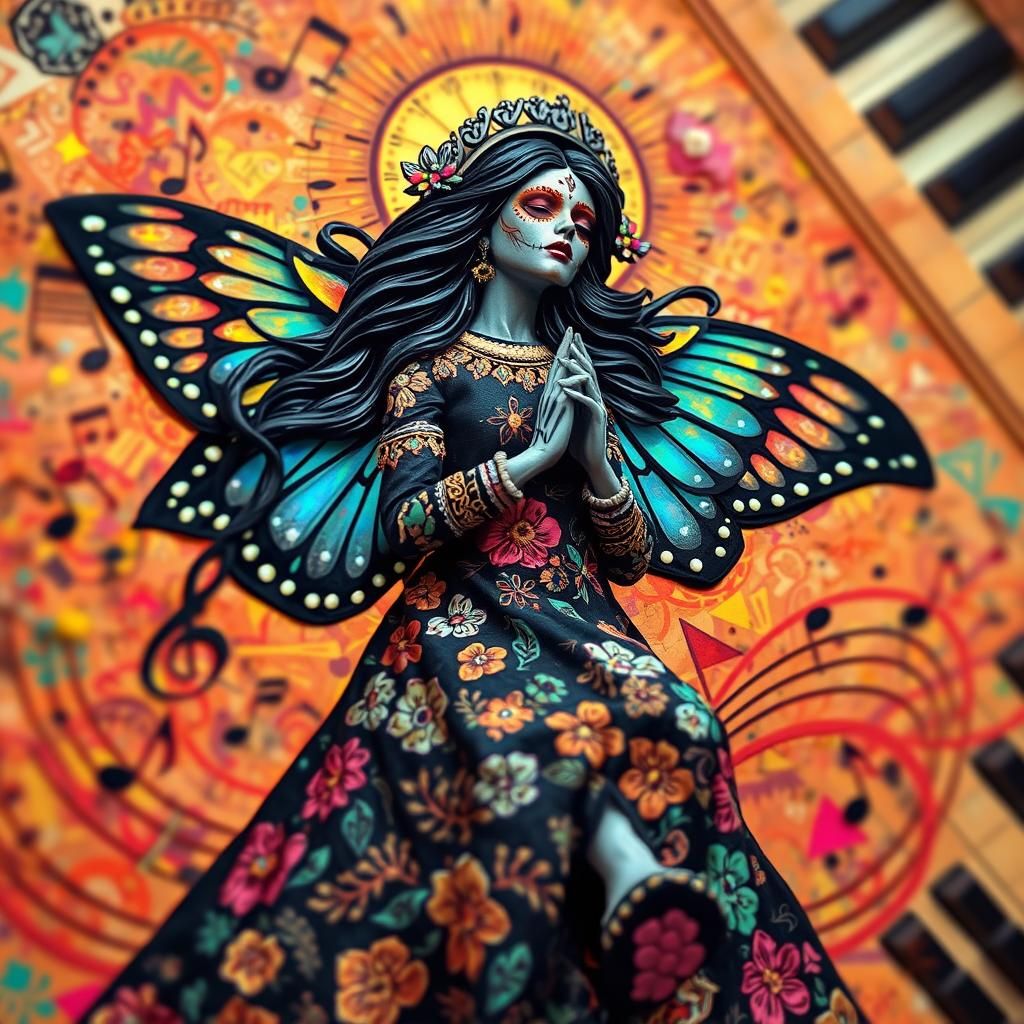 Santa Muerte Sings a Deathbed Lullaby in Hyper-Realism