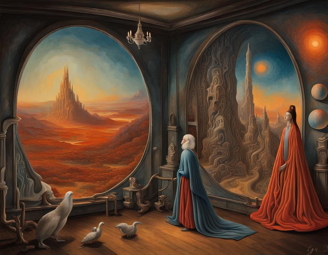 Surreal Dreamscape in Dark Fantasy Style