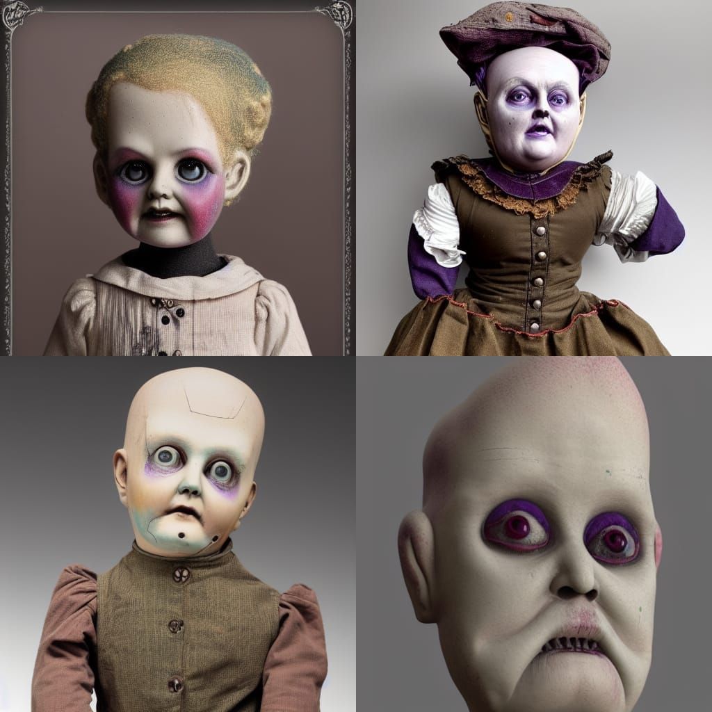 Creepy Victorian Porcelain Thanos Doll in 8K