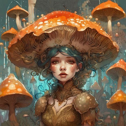 Mushroom Princess AI Generated Image
