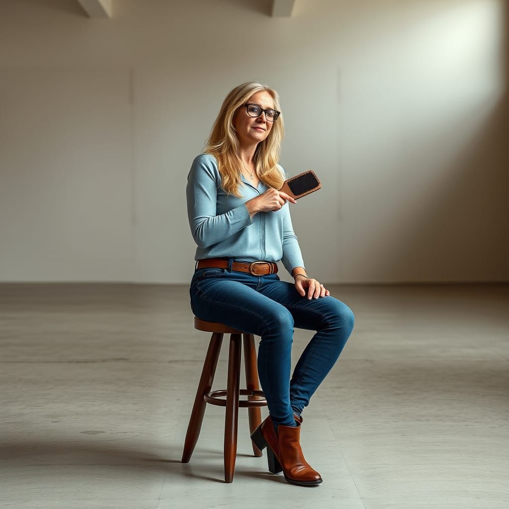 Mature Woman in Photorealistic Style