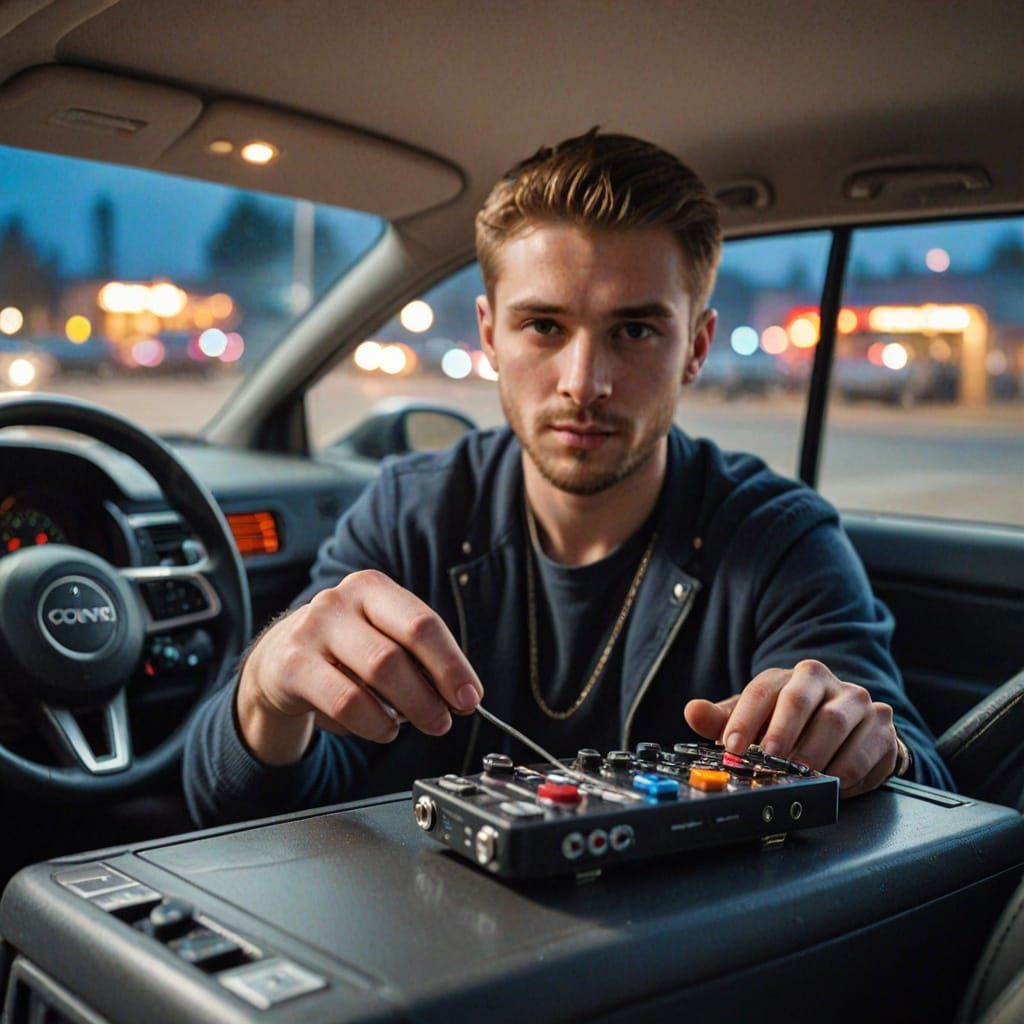 Vibrant Car Scene in Warm Natural Light