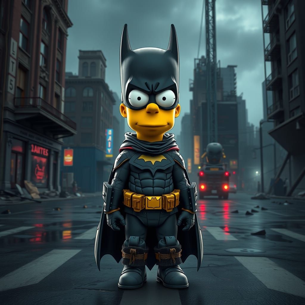 Gritty Batman Meets Donut-Loving Rebel in Dark, Gothic Citys...