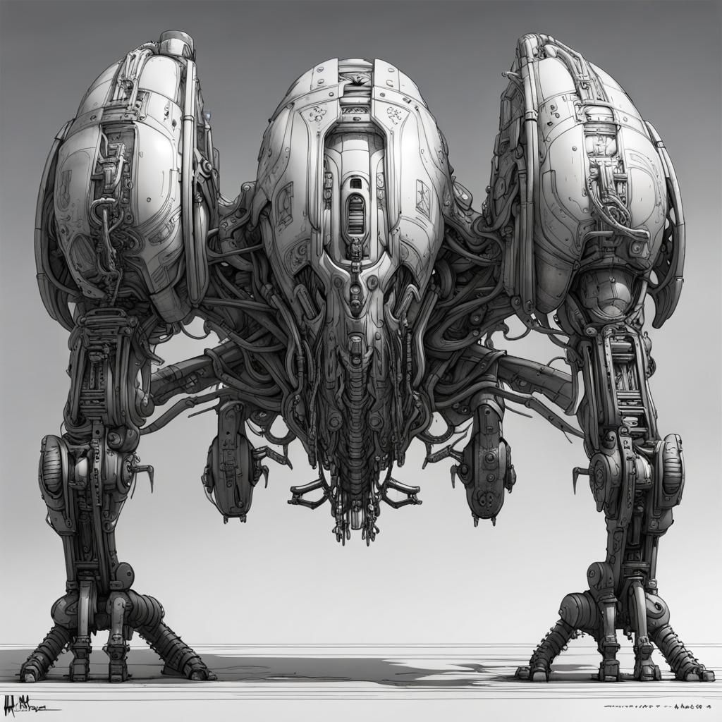 Buzzard Concept Art in Sumi-e Style