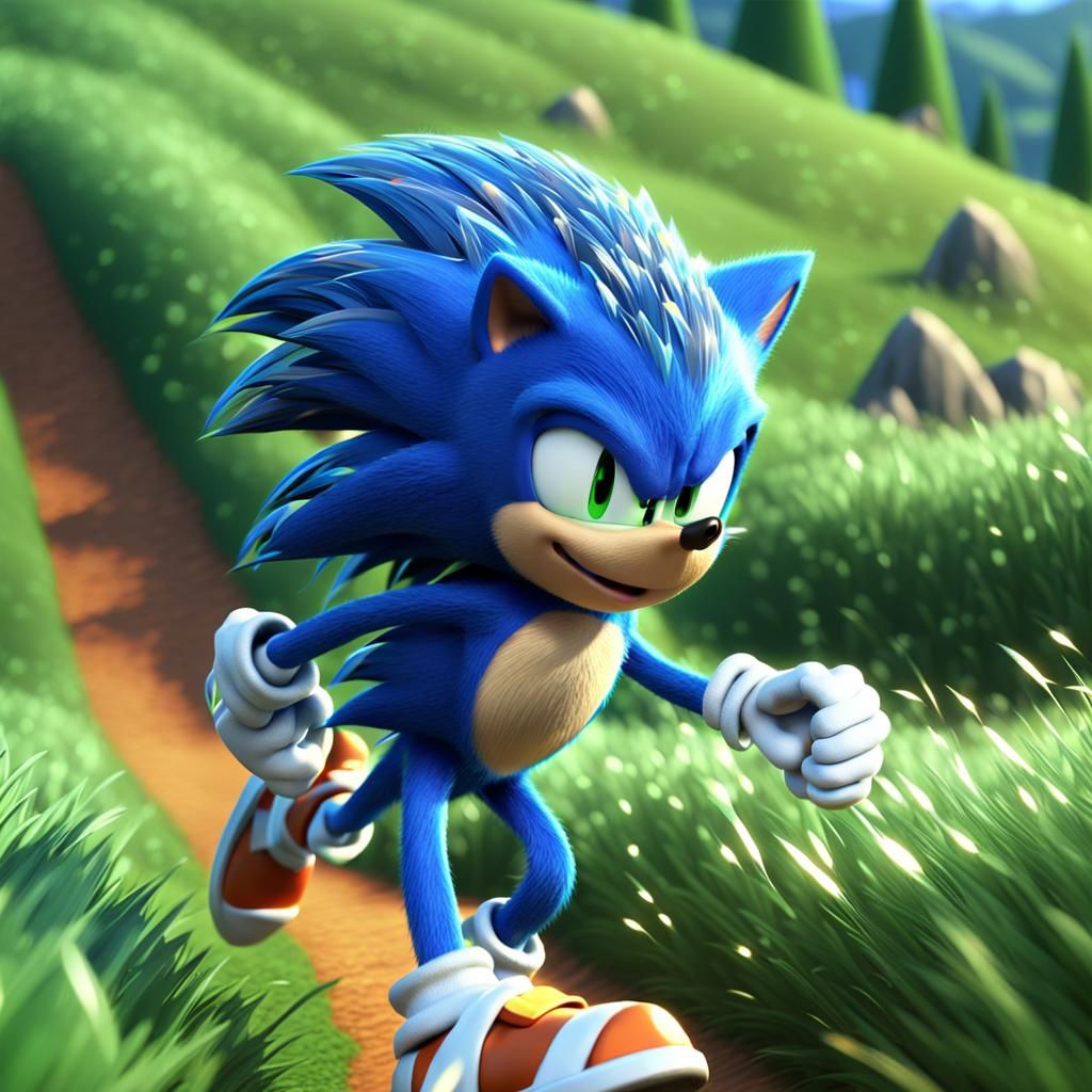 Sonic the Hedgehog in Vibrant 3D Animation