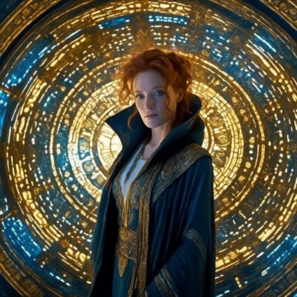 Time Traveler in TARDIS with Paranormal Tools