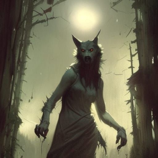 Sinister Werewolf Fantasy Art