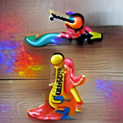 Colorful Dancing Musical Instruments