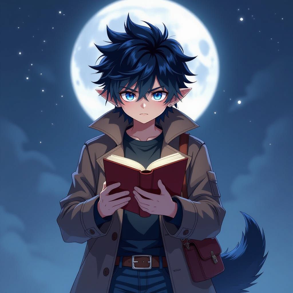 Hybrid Vampire-Werewolf Boy Conceals Powers Anime Style