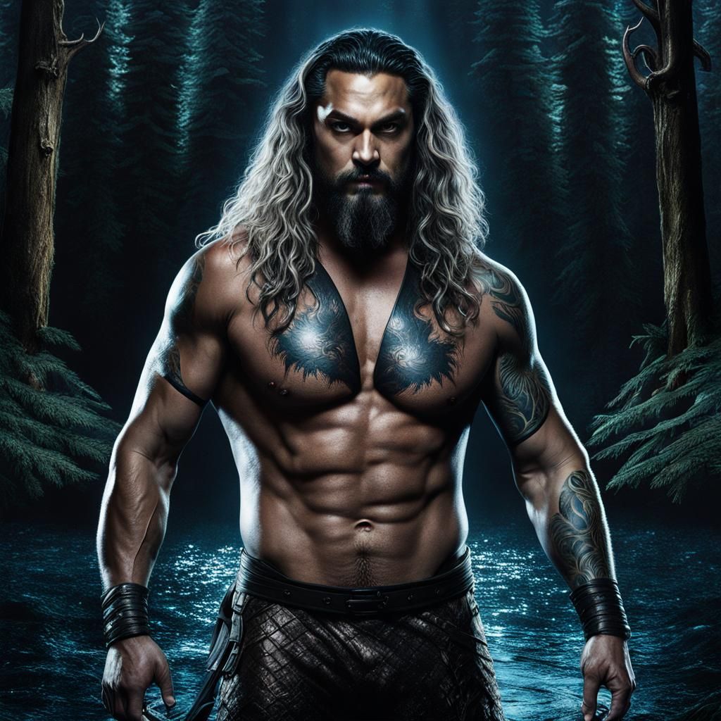 Jason Momoa as Mythical Creature in Sparkling Forest