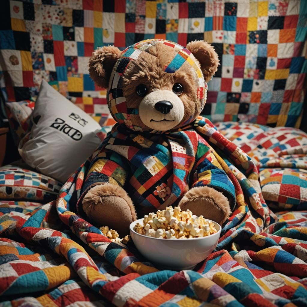 Teddy Bear Bedtime Story: "Create a cozy illustration of a t...